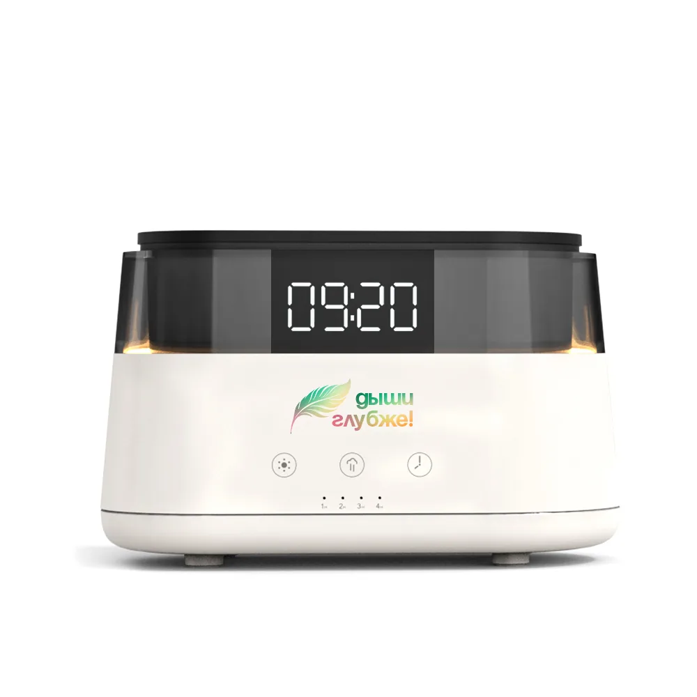 Светодиодный USB увлажнитель-ароматизатор Brava с часами с RGB подсветкой фото 2