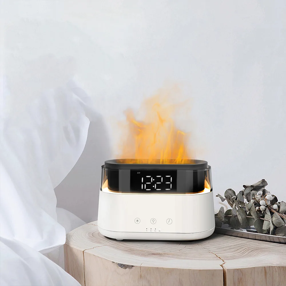 Светодиодный USB увлажнитель-ароматизатор Brava с часами с RGB подсветкой фото 6