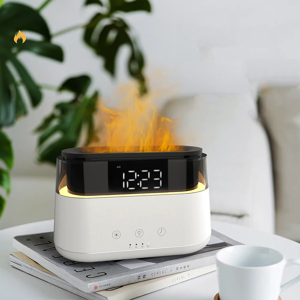 Светодиодный USB увлажнитель-ароматизатор Brava с часами с RGB подсветкой фото 7