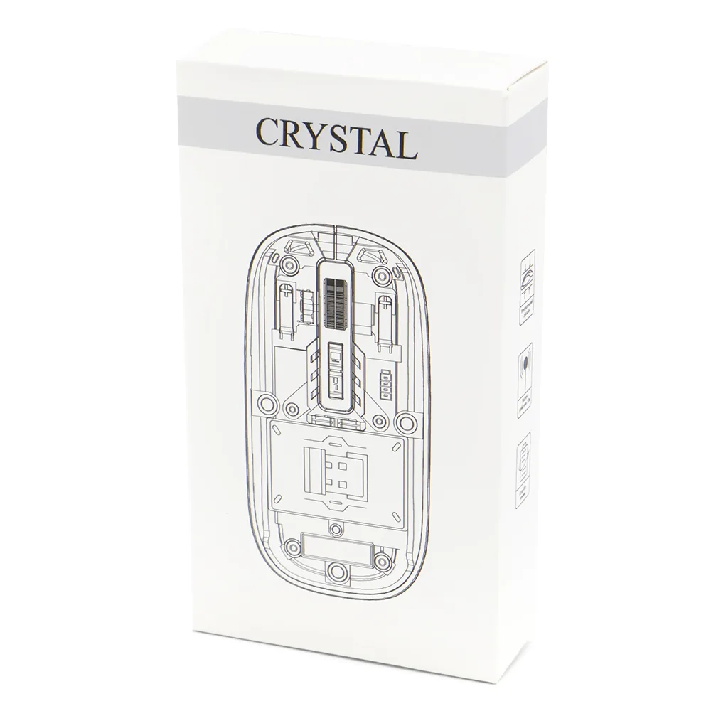 Мышь компьютерная беспроводная прозрачная Crystal фото 6
