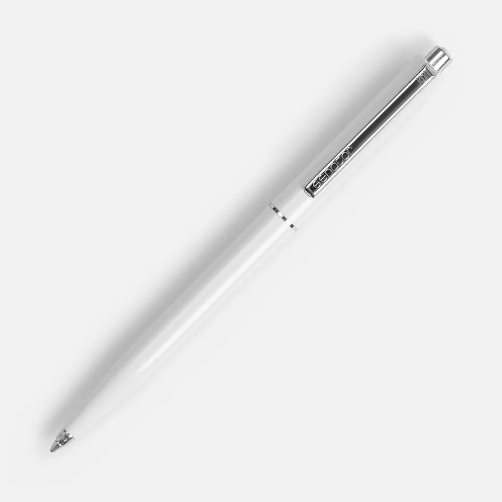 Ручка шариковая Senator Point, ver.2, белая фото 3