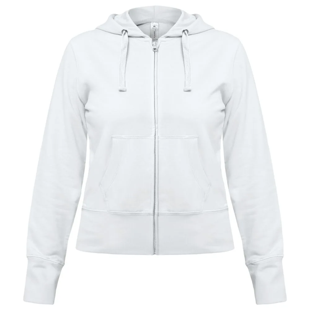 Толстовка женская Hooded Full Zip белая, размер XS