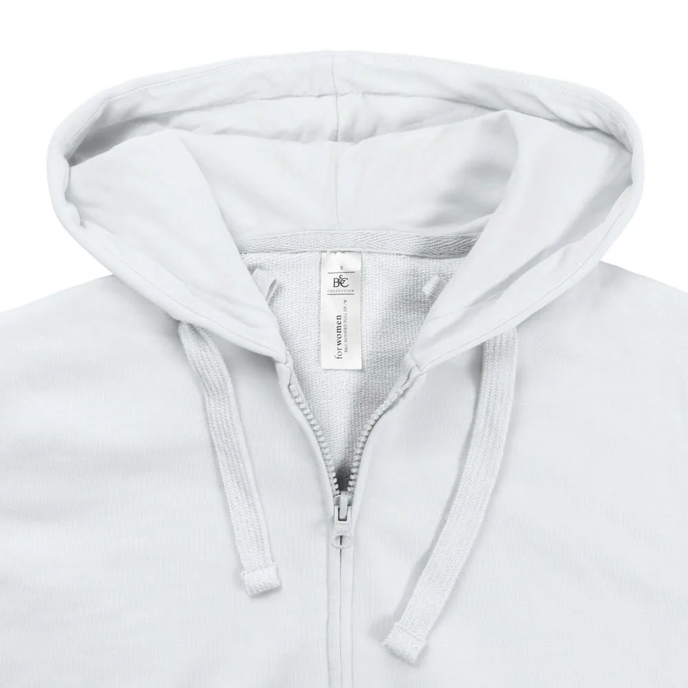 Толстовка женская Hooded Full Zip белая, размер XS фото 5