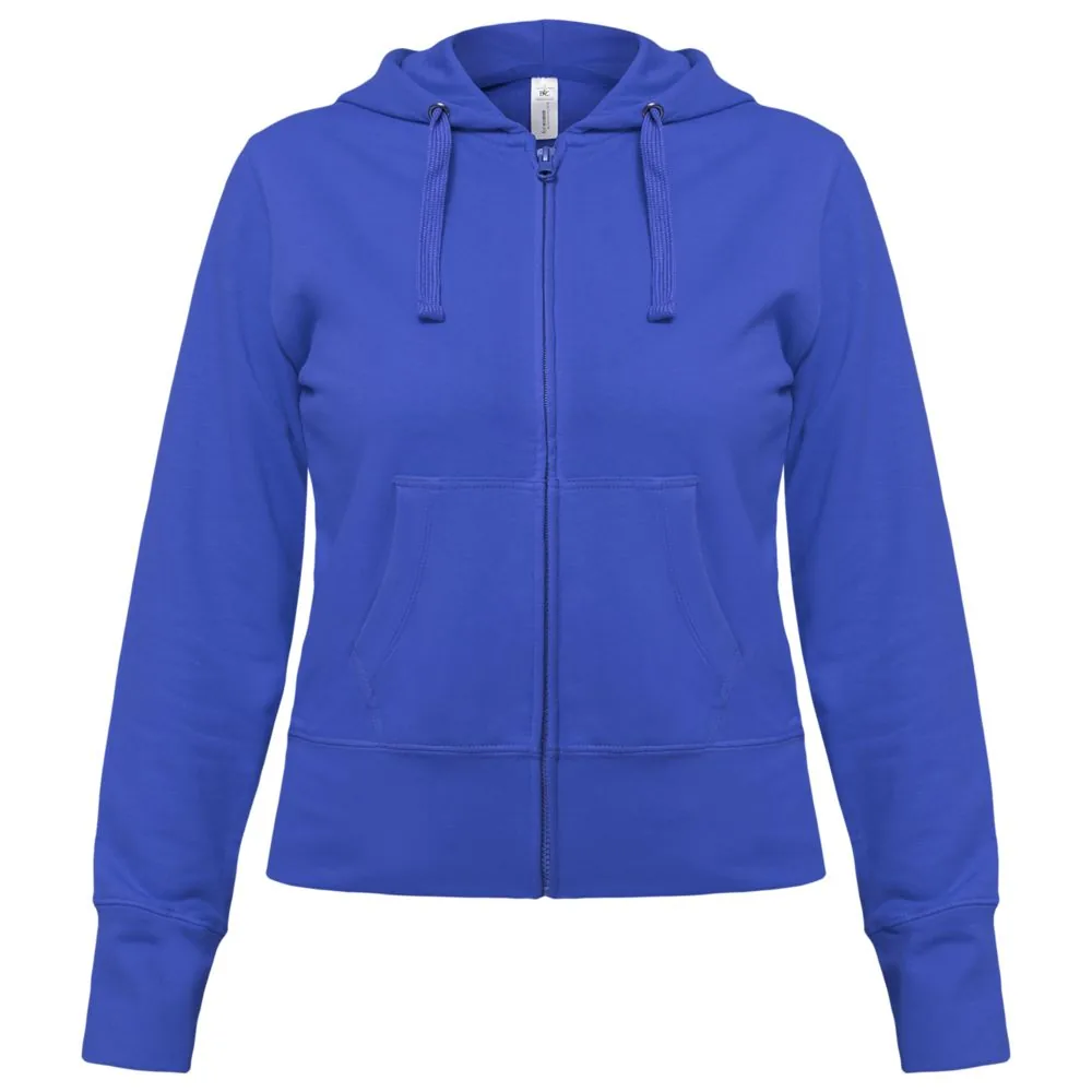 Толстовка женская Hooded Full Zip ярко-синяя, размер L