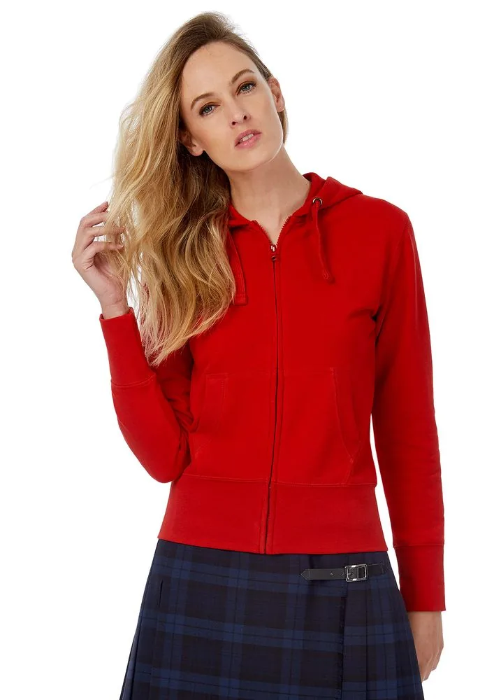 Толстовка женская Hooded Full Zip ярко-синяя, размер L фото 6