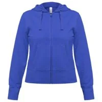 Толстовка женская Hooded Full Zip ярко-синяя, размер M фото 2