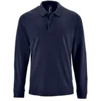 Рубашка поло мужская с длинным рукавом Perfect LSL Men темно-синяя, размер 3XL фото 2
