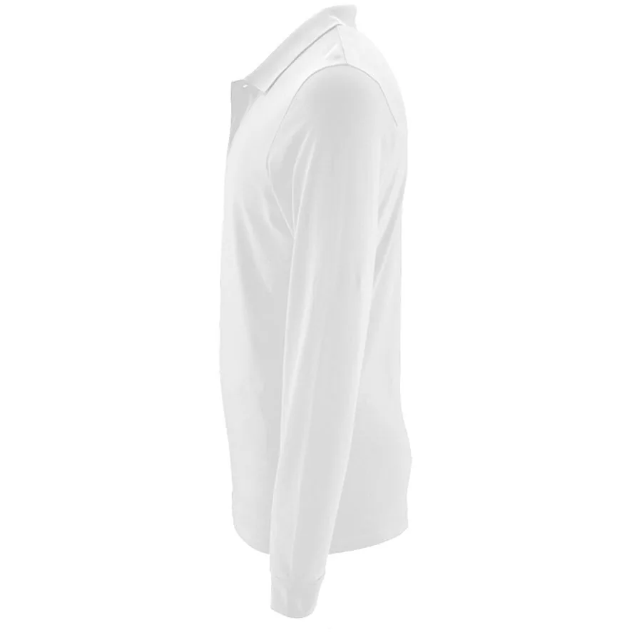 Рубашка поло мужская с длинным рукавом Perfect LSL Men белая, размер XL фото 4