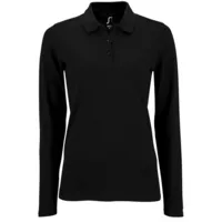 Рубашка поло женская с длинным рукавом Perfect LSL Women черная, размер XL фото 2