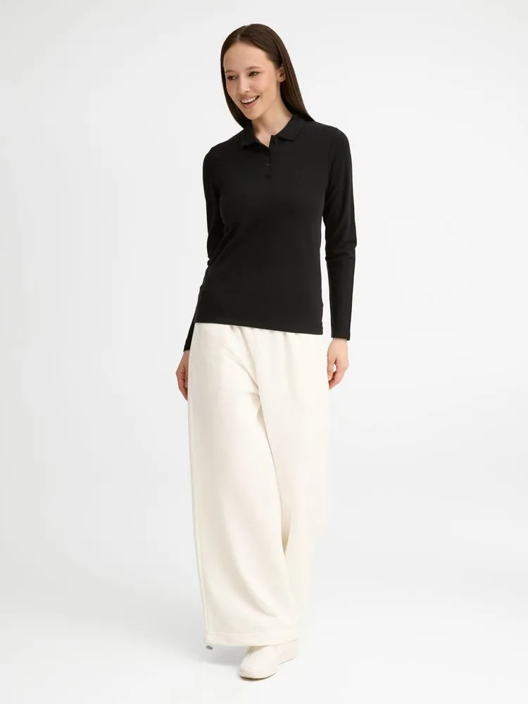 Рубашка поло женская с длинным рукавом Perfect LSL Women черная, размер XL фото 8