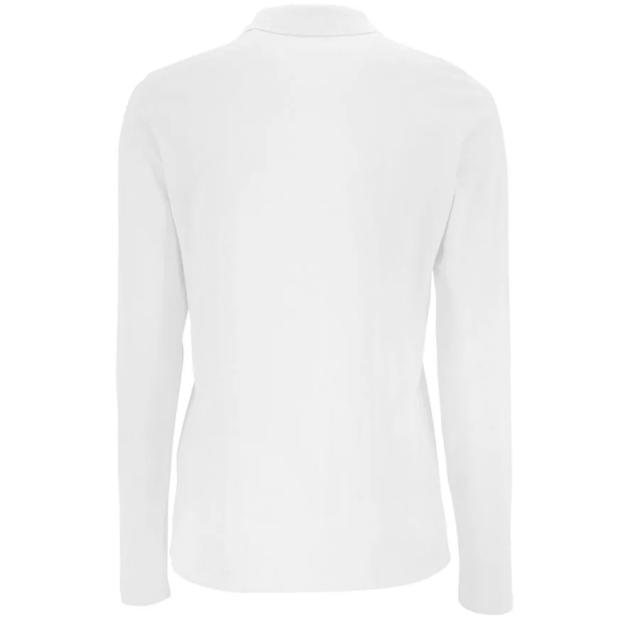 Рубашка поло женская с длинным рукавом Perfect LSL Women белая, размер XL фото 3