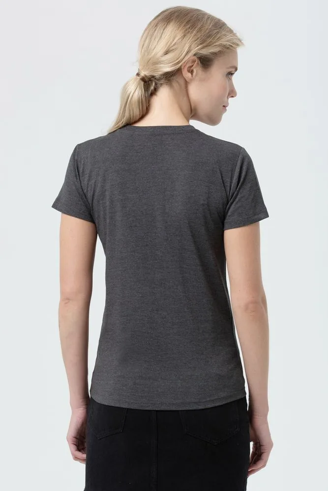 Футболка женская Regent Fit Women черный меланж, размер S фото 6
