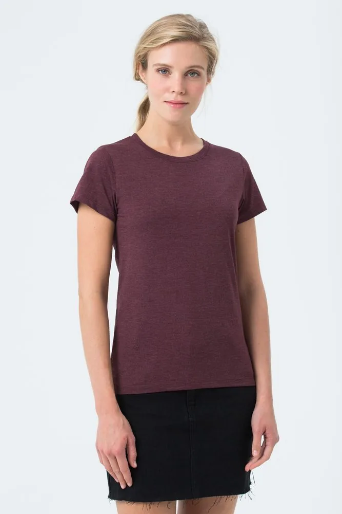 Футболка женская Regent Fit Women бордовый меланж, размер S фото 5