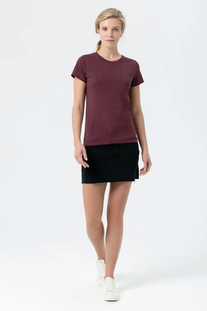 Футболка женская Regent Fit Women бордовый меланж, размер XXL фото 8