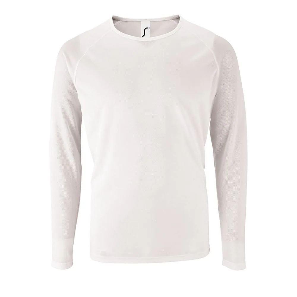 Футболка с длинным рукавом Sporty LSL Men белая, размер M