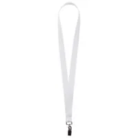 Лента для бейджа Neckband, белая фото 2
