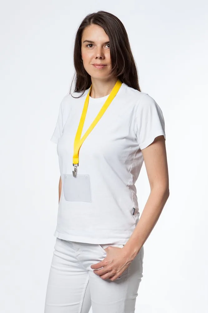 Лента для бейджа Neckband, желтая фото 5