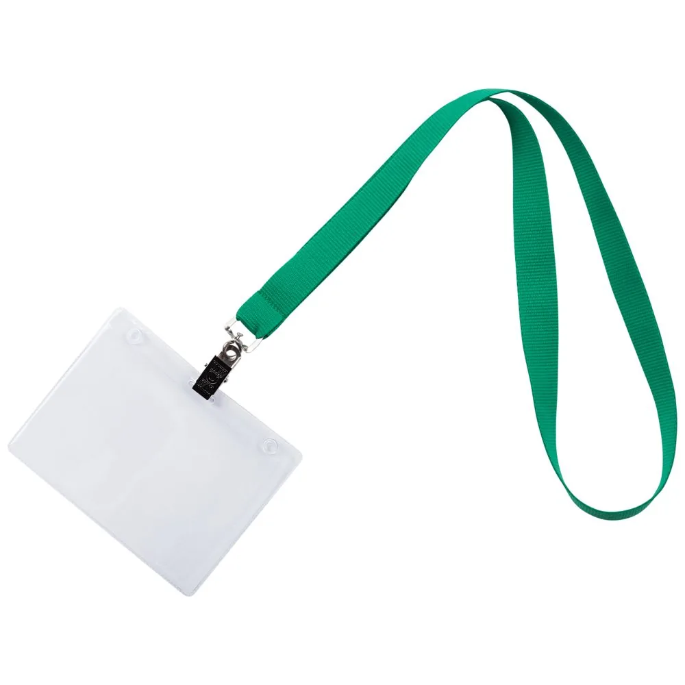 Лента для бейджа Neckband, зеленая фото 3