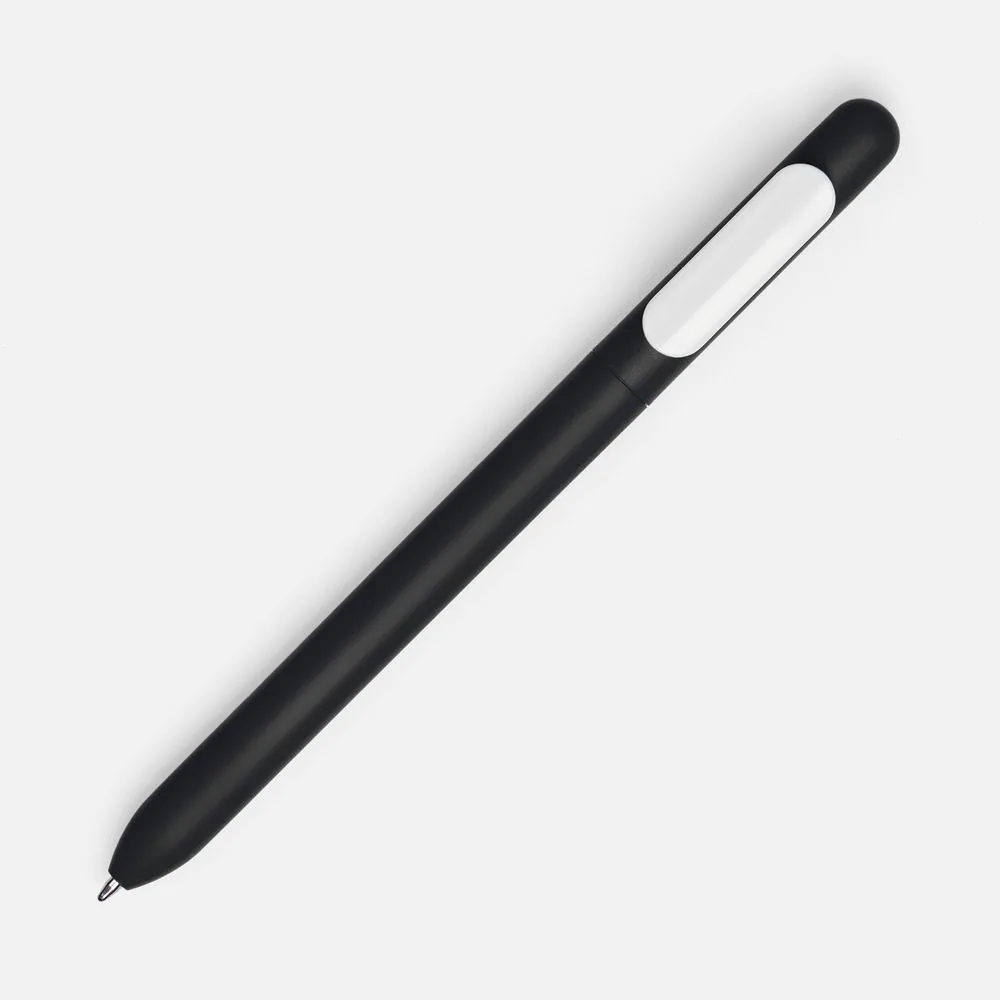 Ручка шариковая Swiper Soft Touch, черная с белым фото 3