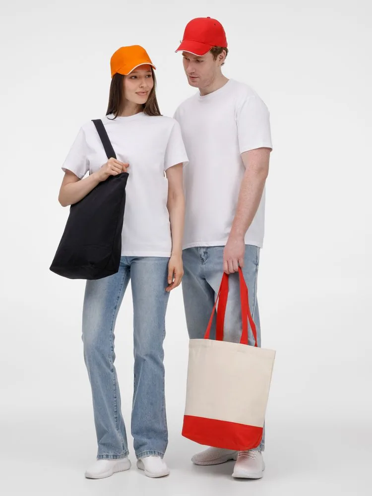 Холщовая сумка Shopaholic, красная фото 6