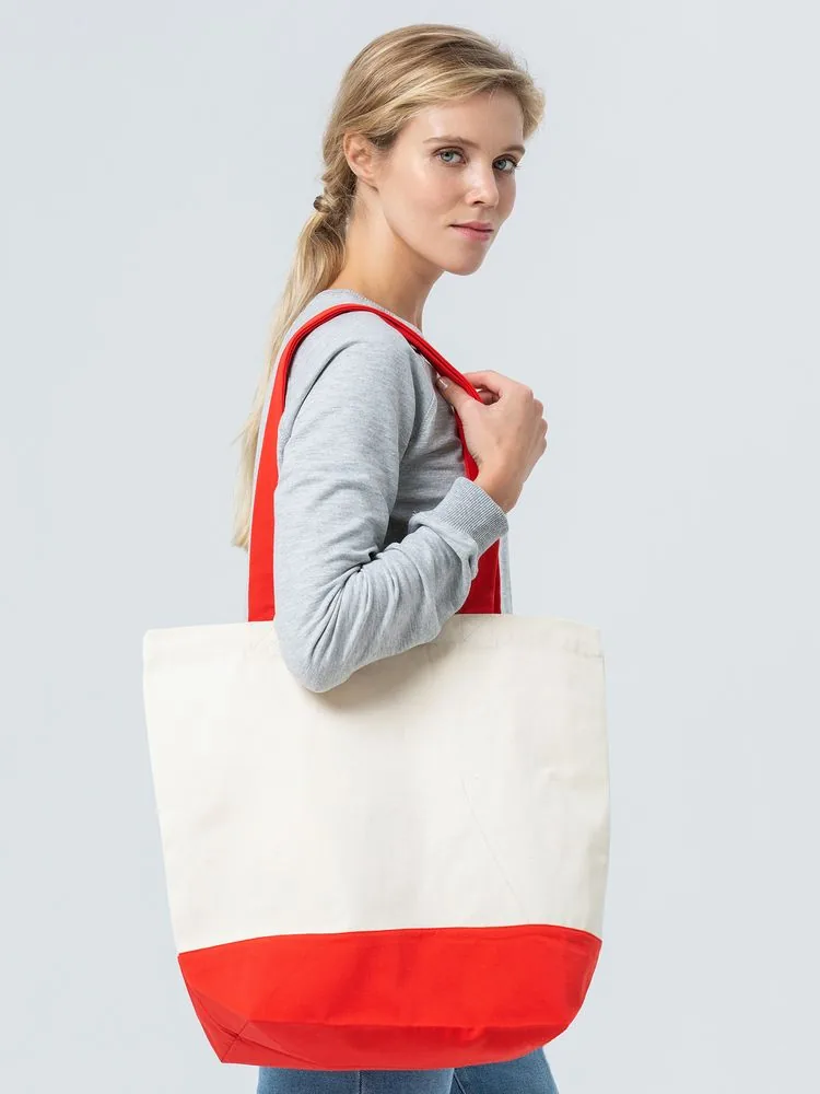 Холщовая сумка Shopaholic, красная фото 7