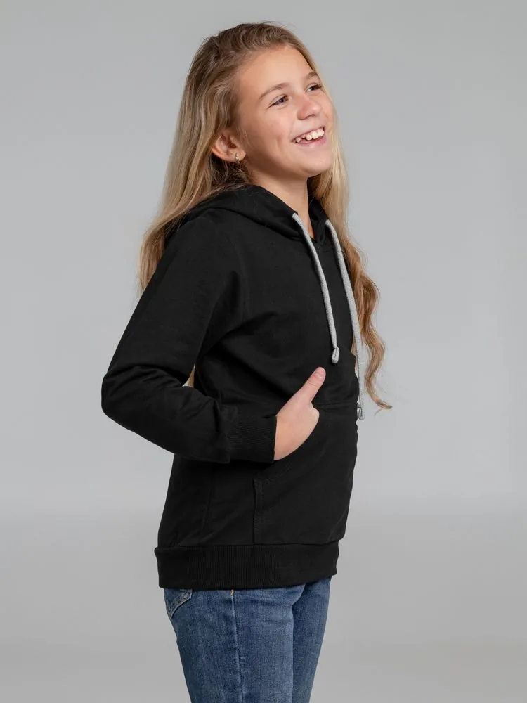 Толстовка с капюшоном детская Kirenga Kids, черная, 12 лет фото 8