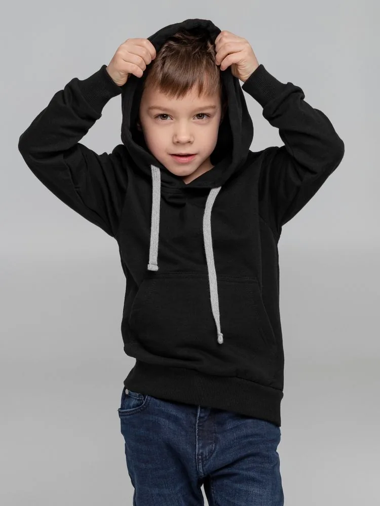 Толстовка с капюшоном детская Kirenga Kids, черная, 12 лет фото 10