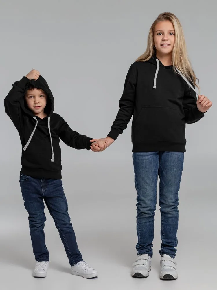 Толстовка с капюшоном детская Kirenga Kids, черная, 12 лет фото 13