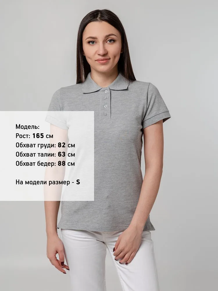 Рубашка поло женская Virma Premium Lady, серый меланж, размер M фото 6