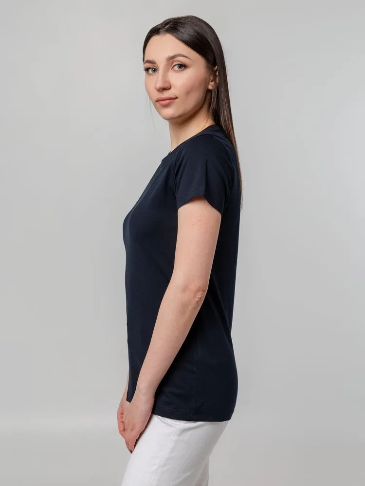 Футболка женская T-bolka Stretch Lady, темно-синяя (navy), размер S фото 8
