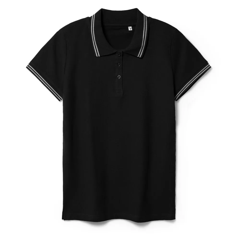 Рубашка поло женская Virma Stripes Lady, черная, размер XXL