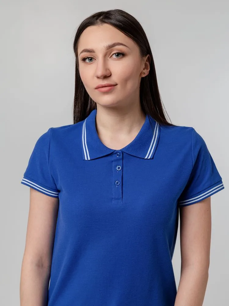 Рубашка поло женская Virma Stripes Lady, ярко-синяя, размер L фото 10