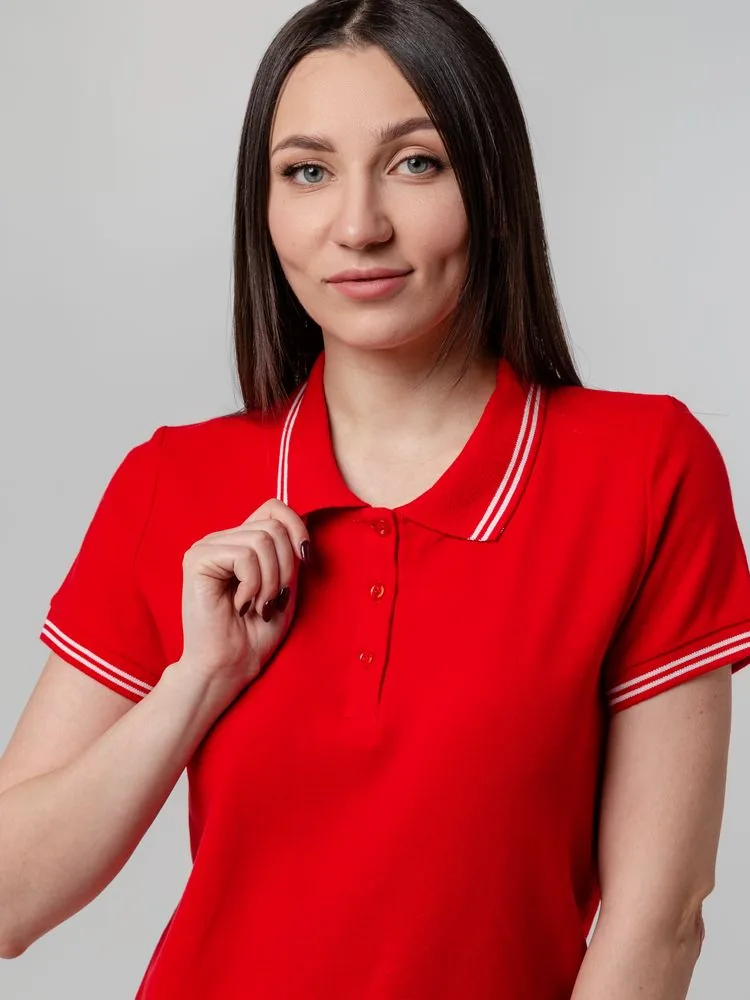 Рубашка поло женская Virma Stripes Lady, красная, размер L фото 10