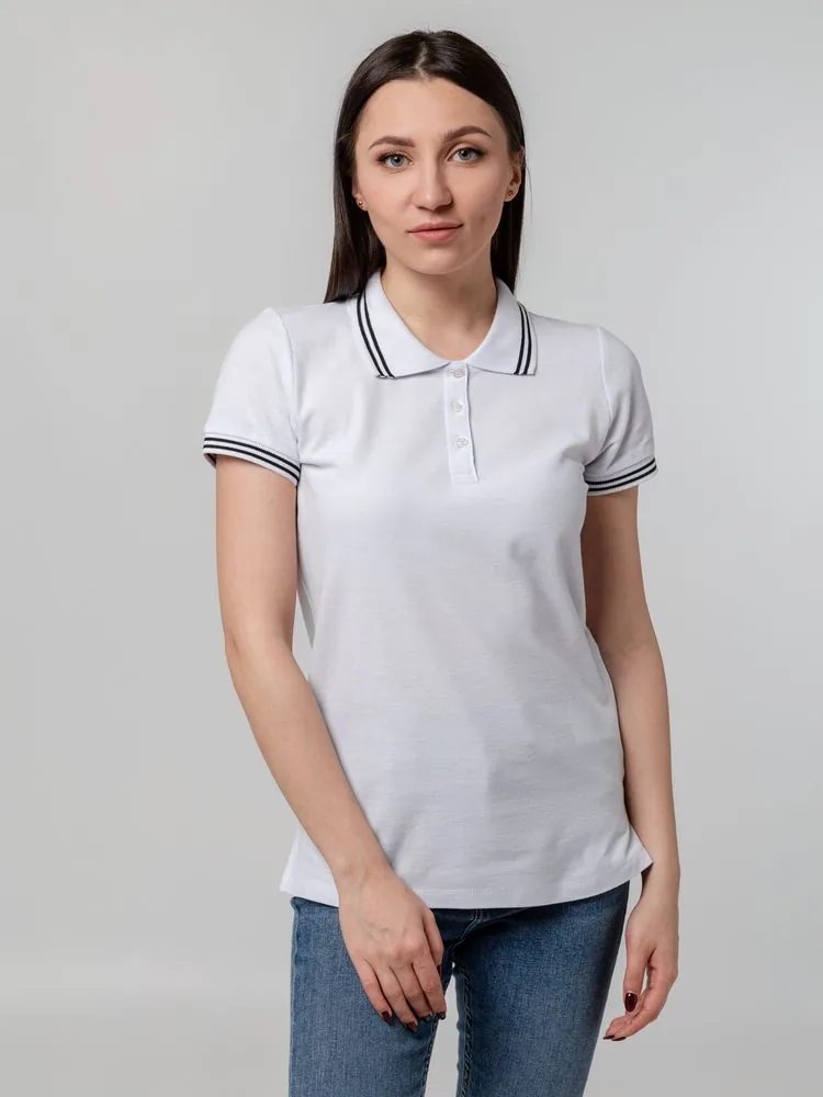 Рубашка поло женская Virma Stripes Lady, белая, размер XXL фото 7
