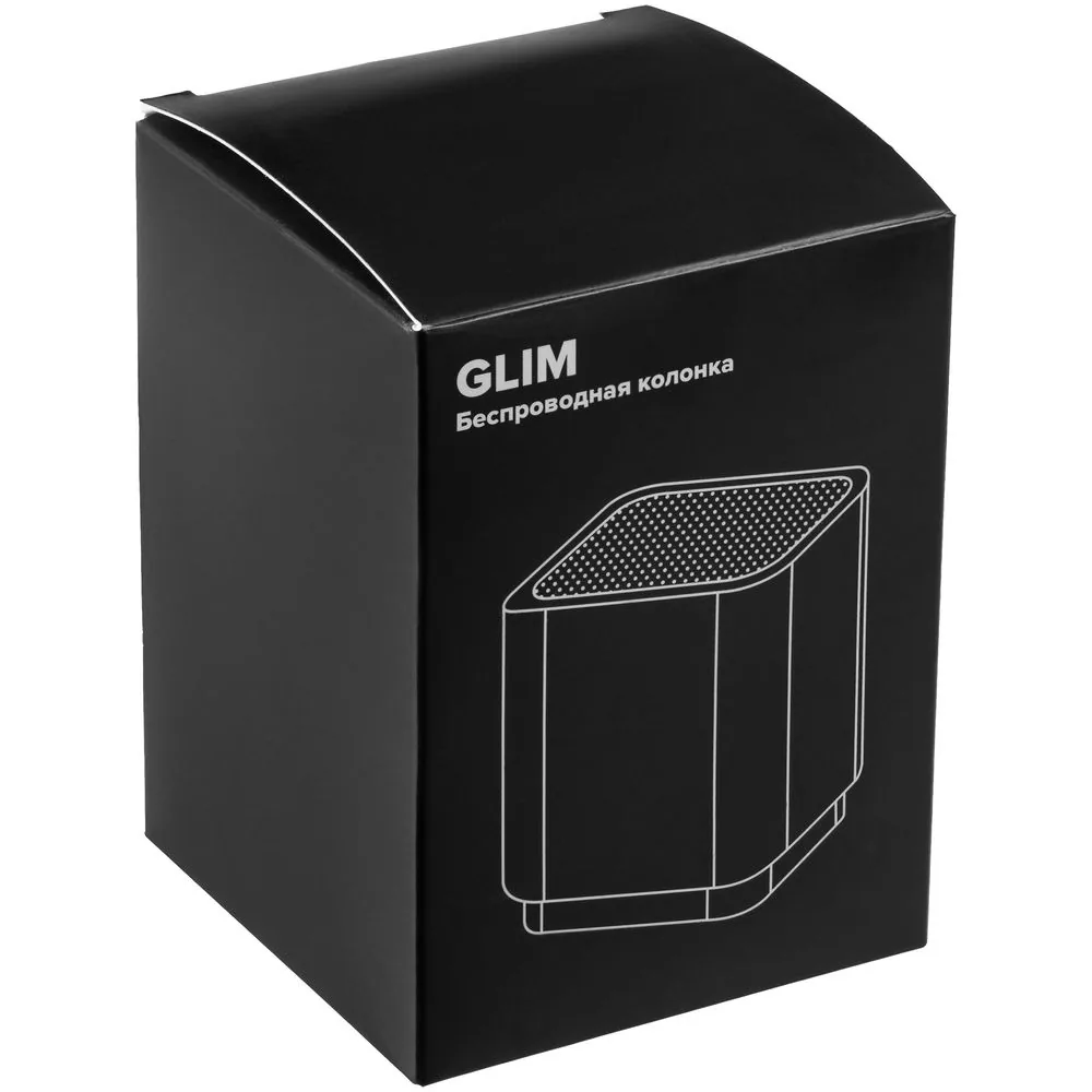 Беспроводная колонка с подсветкой гравировки Glim, синяя фото 10