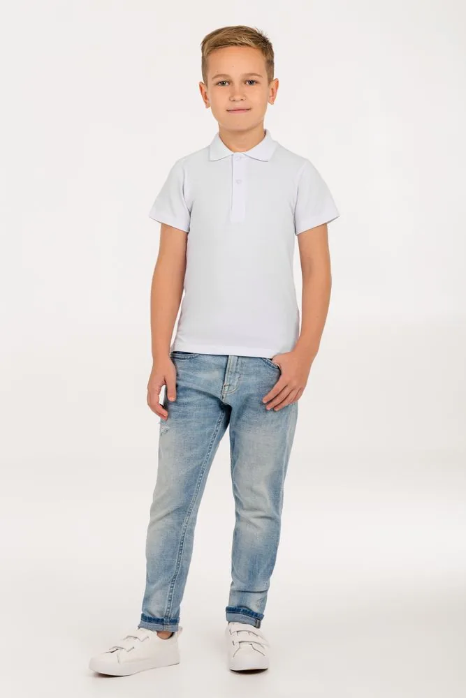 Рубашка поло детская Virma Kids, белая, 10 лет фото 6