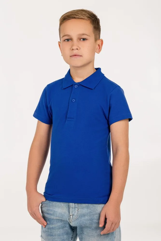 Рубашка поло детская Virma Kids, ярко-синяя, 6 лет фото 5