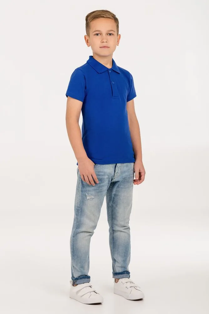 Рубашка поло детская Virma Kids, ярко-синяя, 8 лет фото 6