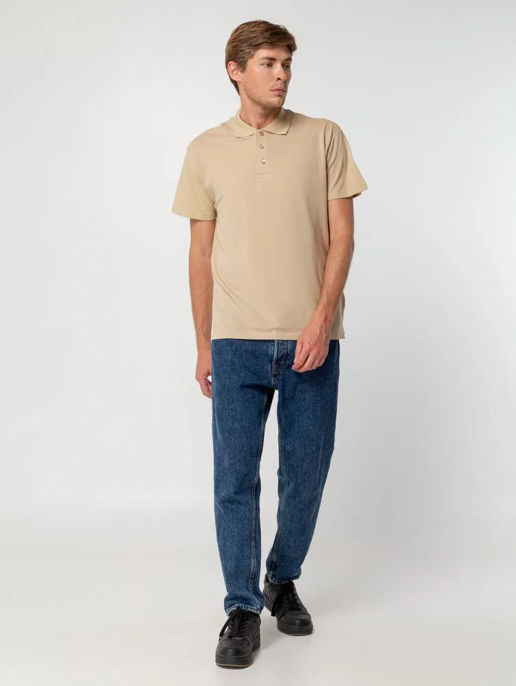 Рубашка поло мужская Summer 170 бежевая, размер L фото 7