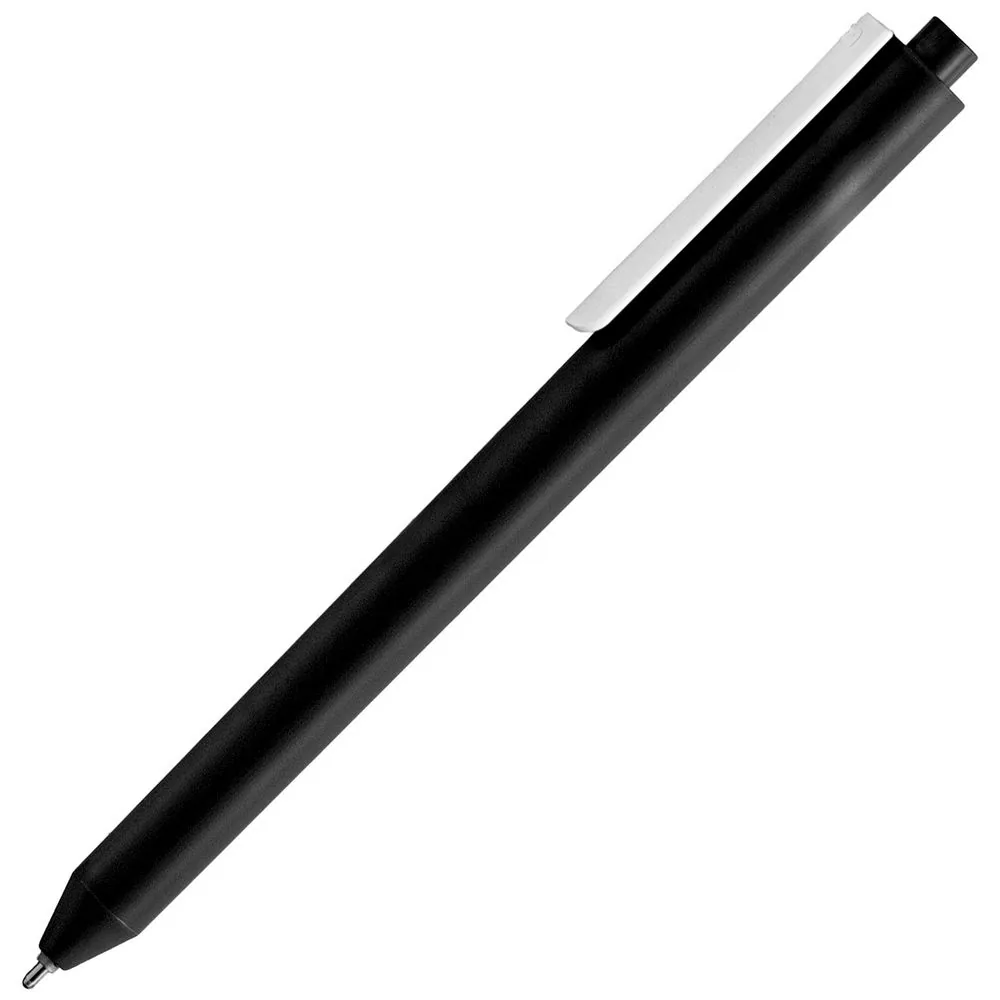 Ручка шариковая Pigra P03 Mat, черная с белым фото 4