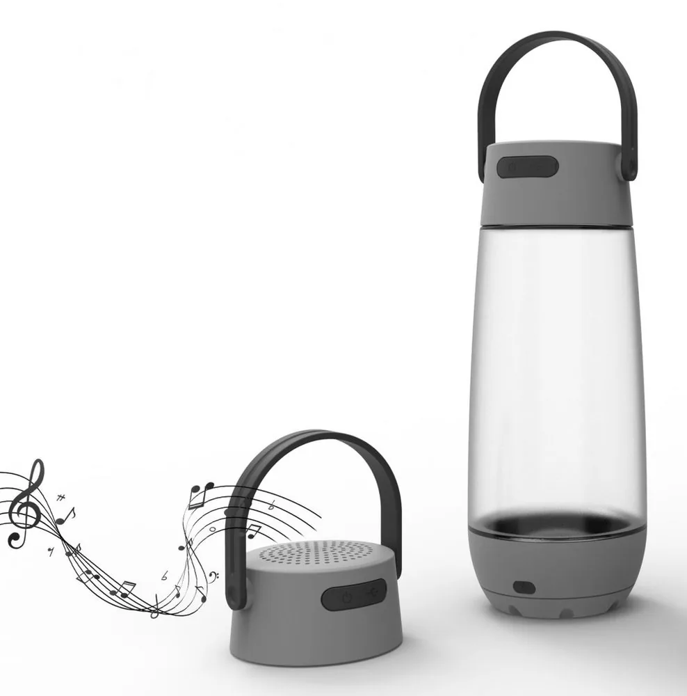 Бутылка для воды Torsta Light с колонкой и светильником, серая фото 10