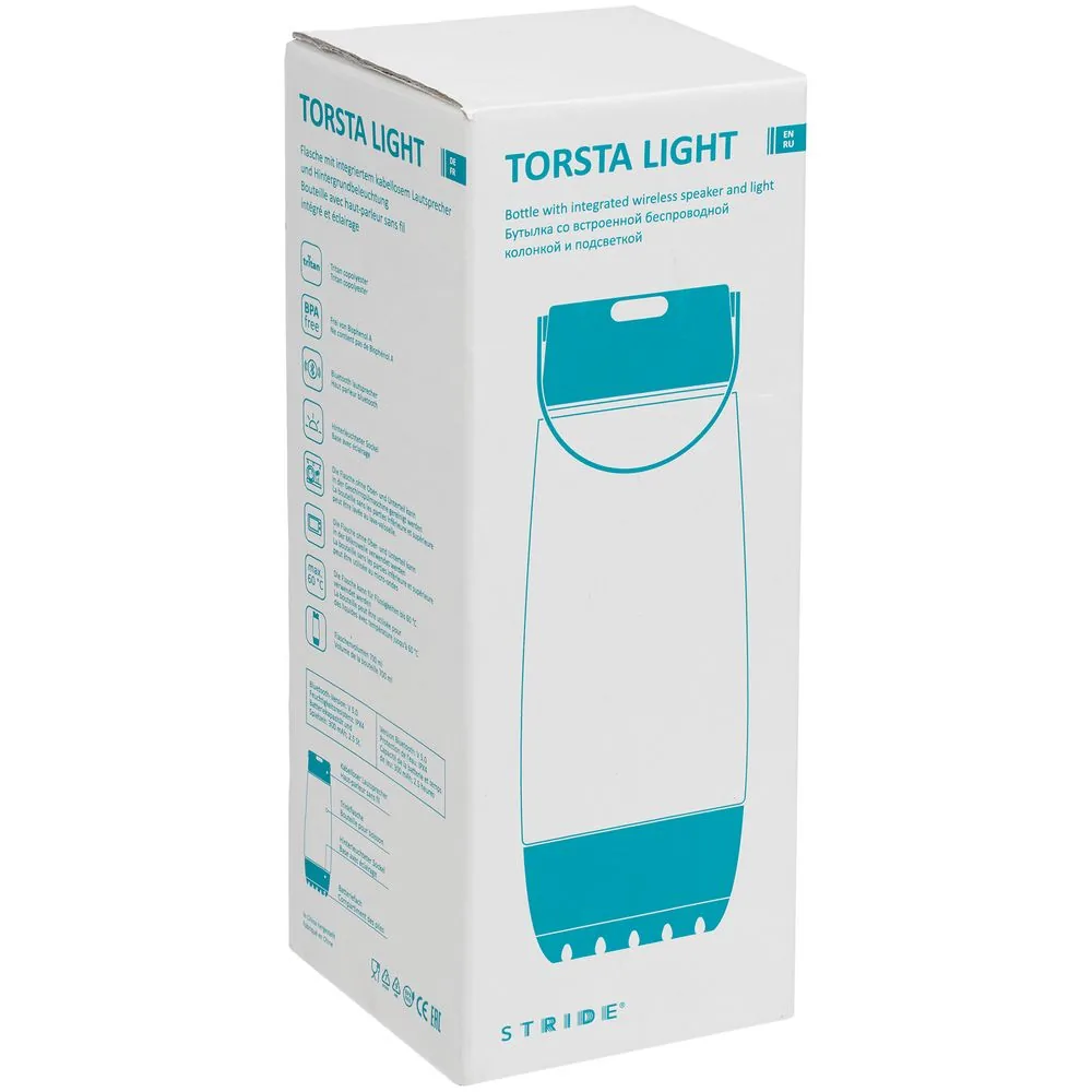 Бутылка для воды Torsta Light с колонкой и светильником, серая фото 11