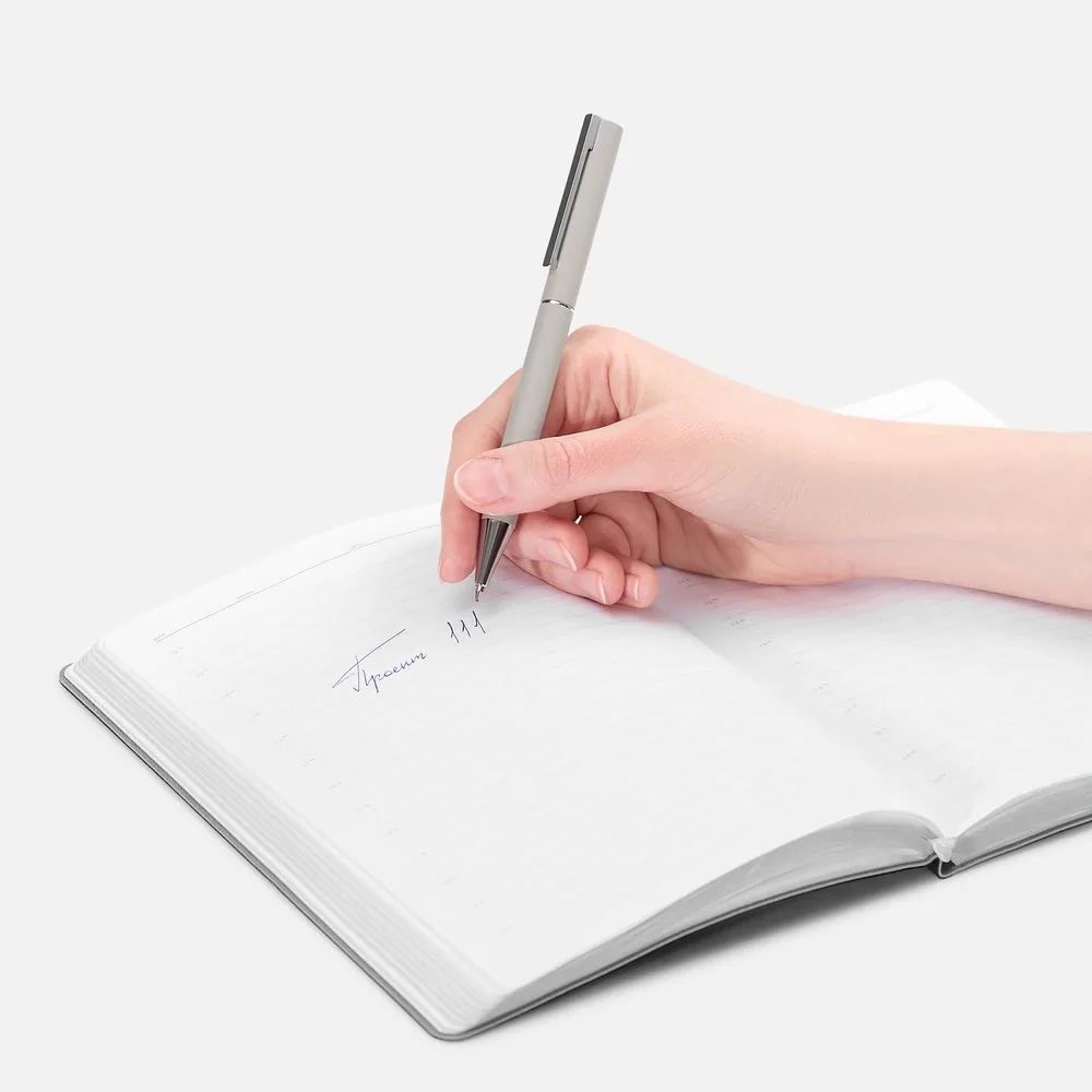 Ручка шариковая Blade Soft Touch, серая фото 5