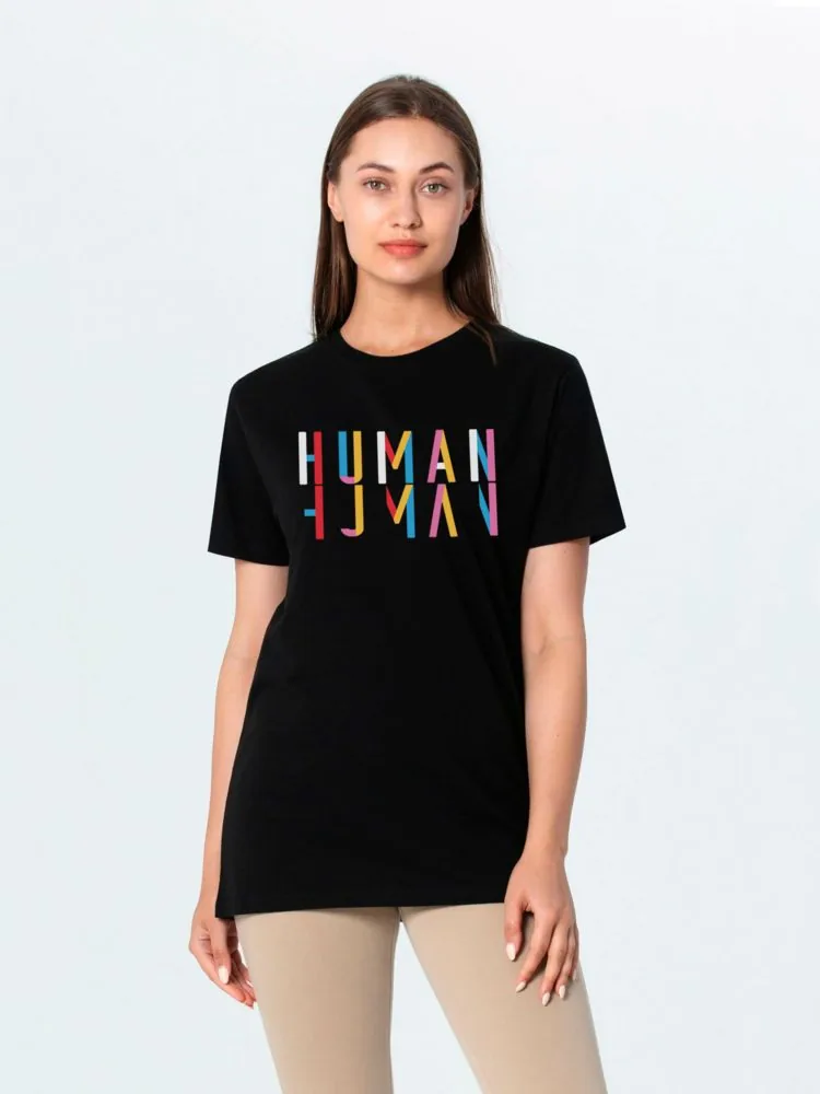 Футболка Human, черная, размер S фото 5