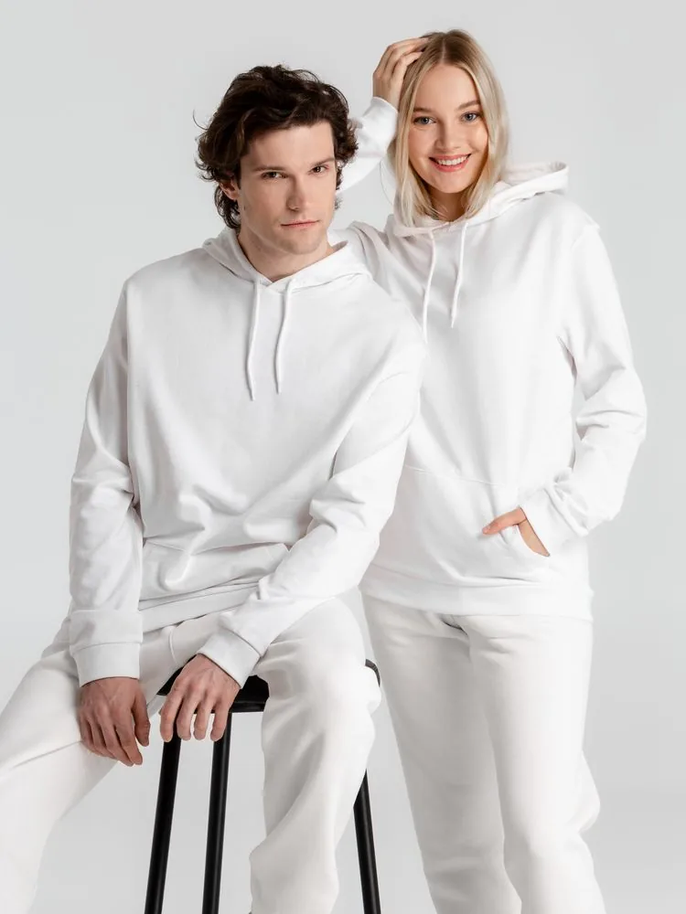 Толстовка с капюшоном унисекс Hoodie, белая, размер XXL фото 16