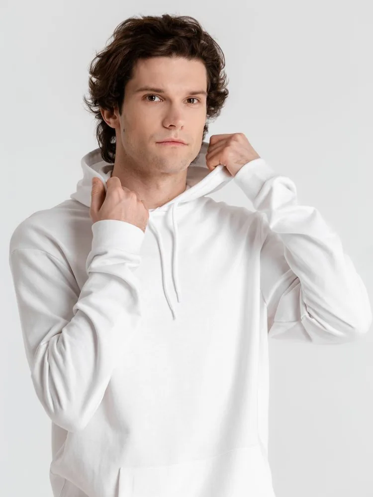 Толстовка с капюшоном унисекс Hoodie, белая, размер XL фото 9