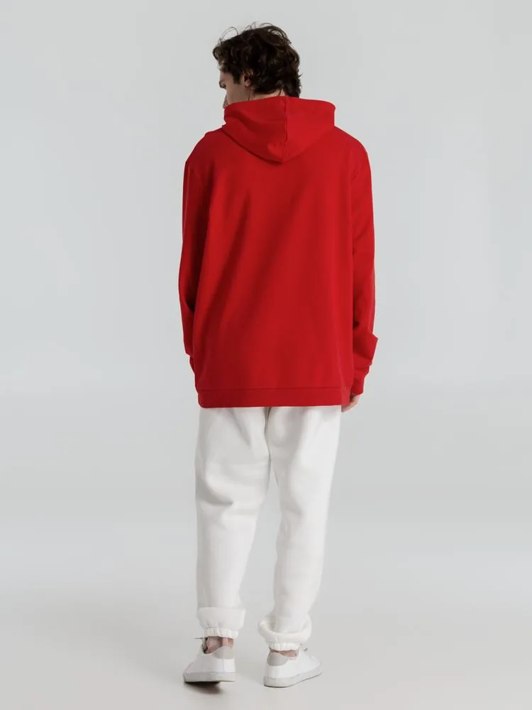 Толстовка с капюшоном унисекс Hoodie, красная, размер S фото 11