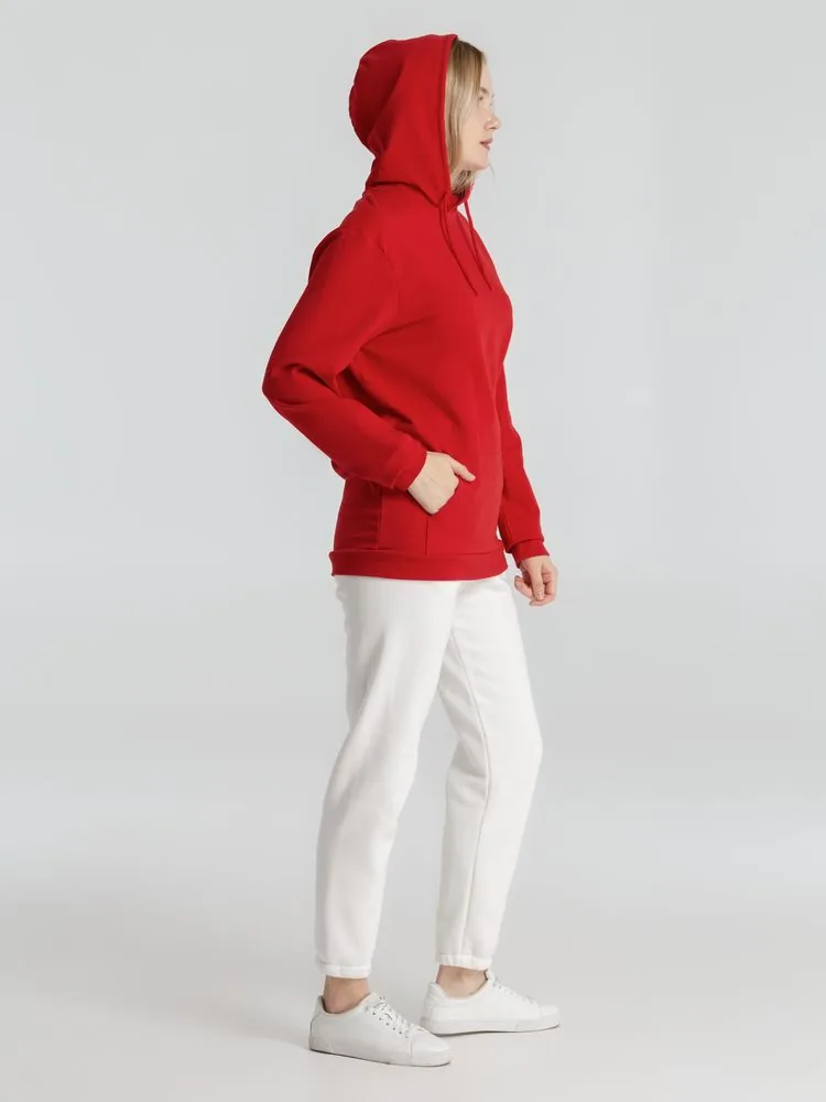 Толстовка с капюшоном унисекс Hoodie, красная, размер S фото 15