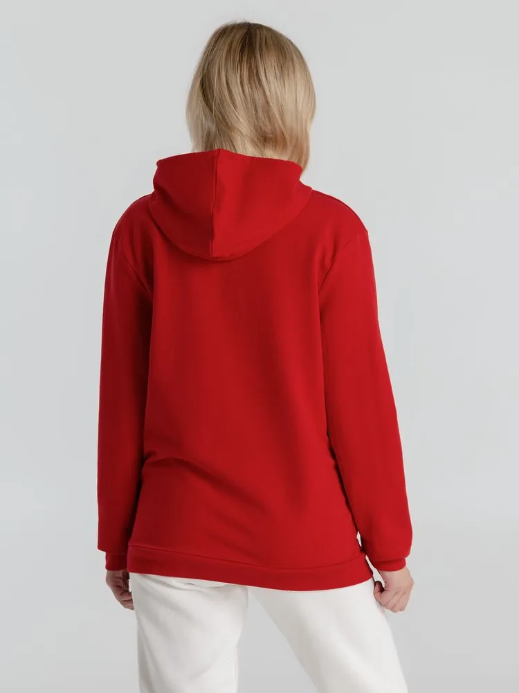 Толстовка с капюшоном унисекс Hoodie, красная, размер XS фото 13