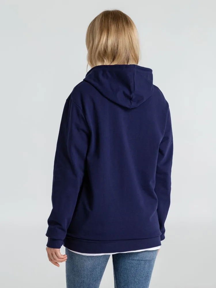 Толстовка с капюшоном унисекс Hoodie, темно-синяя, размер S фото 8